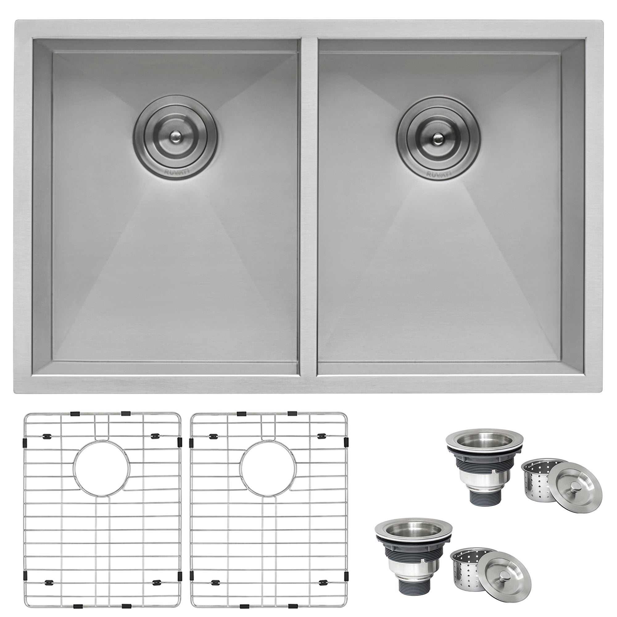 Luxury 16 Gauge Stainless Steel 50/50 Double Bowl Kitchen Sink