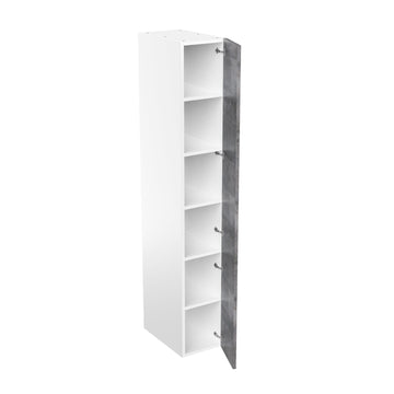 RTA - Rustic Grey - Single Door Tall Cabinets | 15"W x 96"H x 24"D