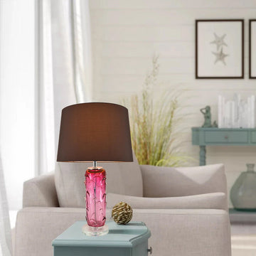 Jacinto Sculpted Translucent Glass Accent Table Lamp 27
