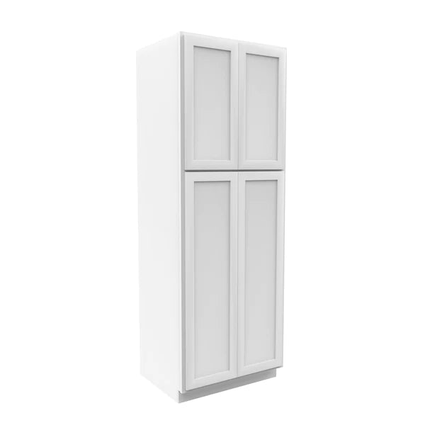 Wall Pantry Cabinet 30W x 84H x 30D Aria White Shaker