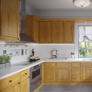Kitchen Cabinet - Oak Raised Cabinet Sample Door - Country Oak