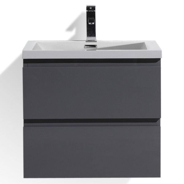 Brooklyn Floating / Wall Mounted Bathroom Vanity With Acrylic Sink