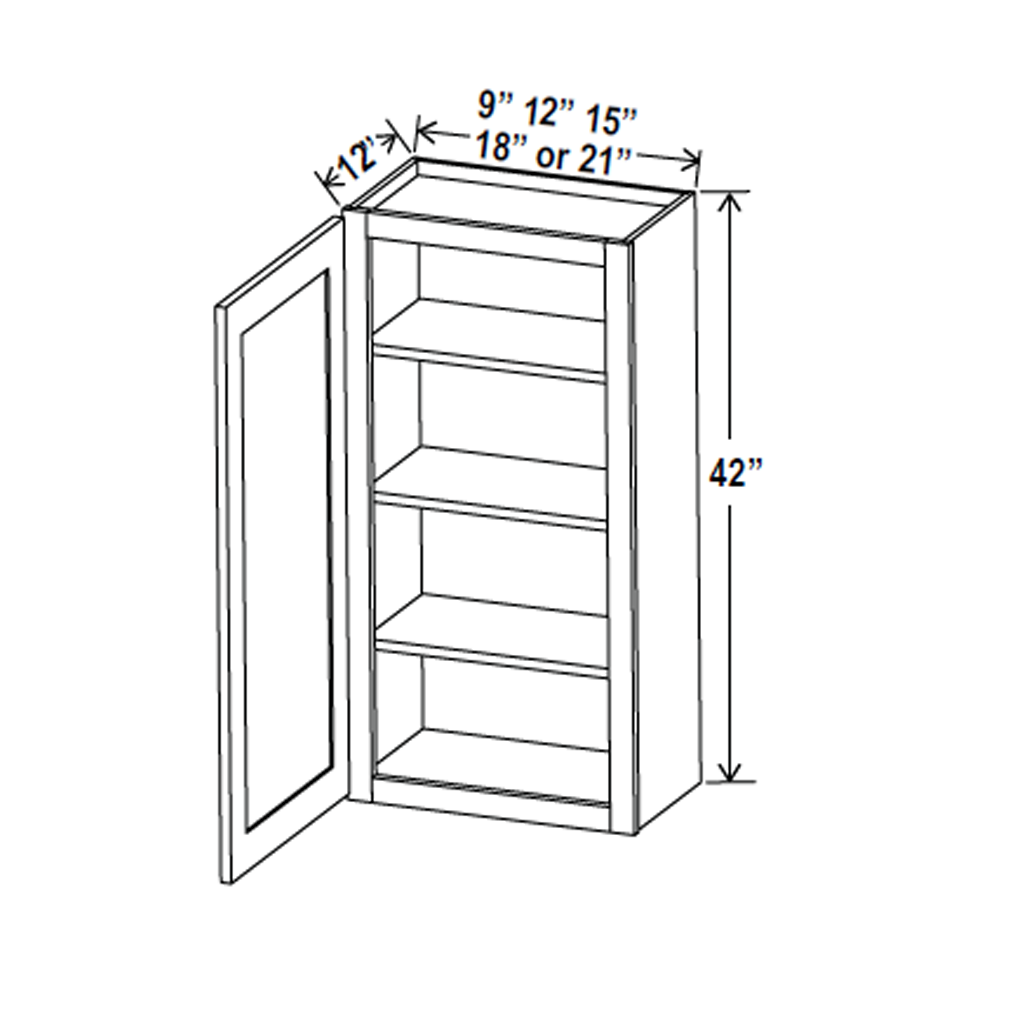 Mobile Shelf Cabinet 42H