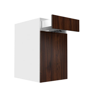 RTA - Walnut - Single Door Base Cabinets | 18"W x 34.5"H x 24"D