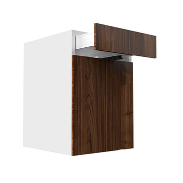 RTA - Walnut - Single Door Base Cabinets | 21"W x 34.5"H x 24"D