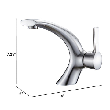 Single Hole Single Handle Bathroom Faucet W/ Drain Assembly Brass - Brushed Nickel