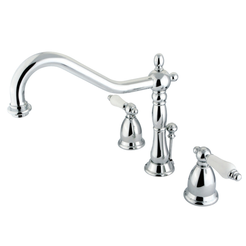 Heritage 8" Widespread Bathroom Faucet W/ Brass Pop Up