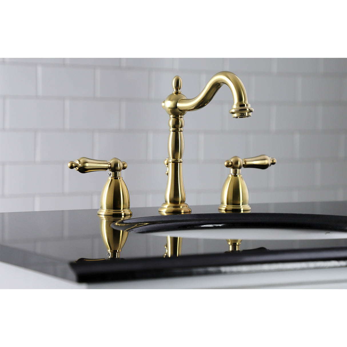 Heritage 8 inch Widespread Traditional Bathroom Faucet