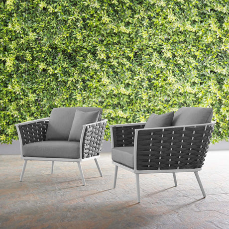 Stance Armchair Outdoor Patio Aluminum Set Of 2 - BUILDMYPLACE