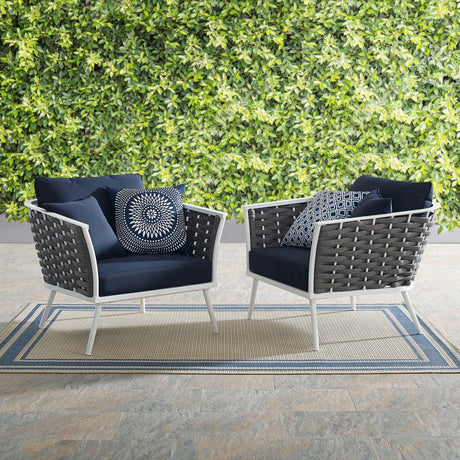 Stance Armchair Outdoor Patio Aluminum Set Of 2 - BUILDMYPLACE