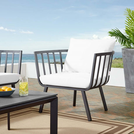 Riverside Outdoor Patio Aluminum Armchair - BUILDMYPLACE