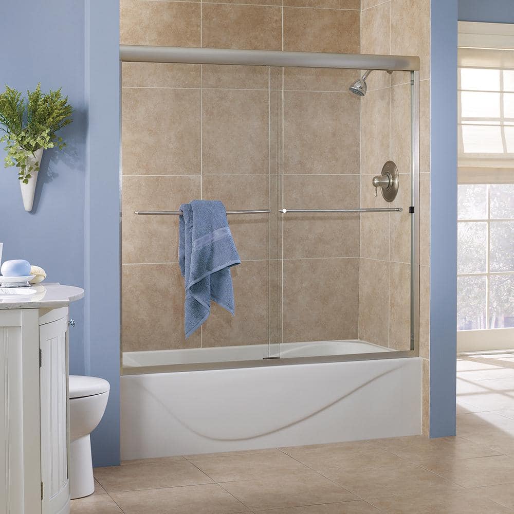 Sliding Framed Tempered Glass Tub Door - Cove Design for Modern Bathrooms