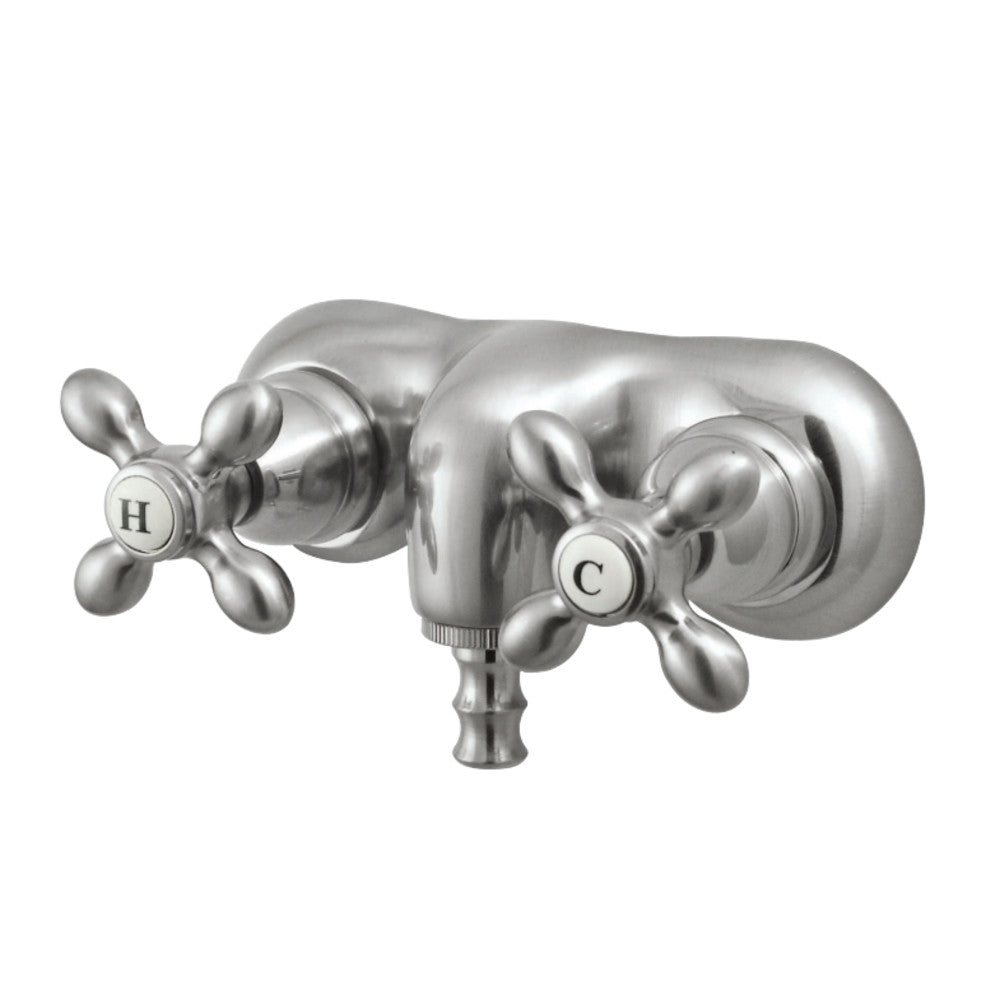 Vintage Wall Mount Clawfoot Tub Faucet W/ Metal Cross Handle