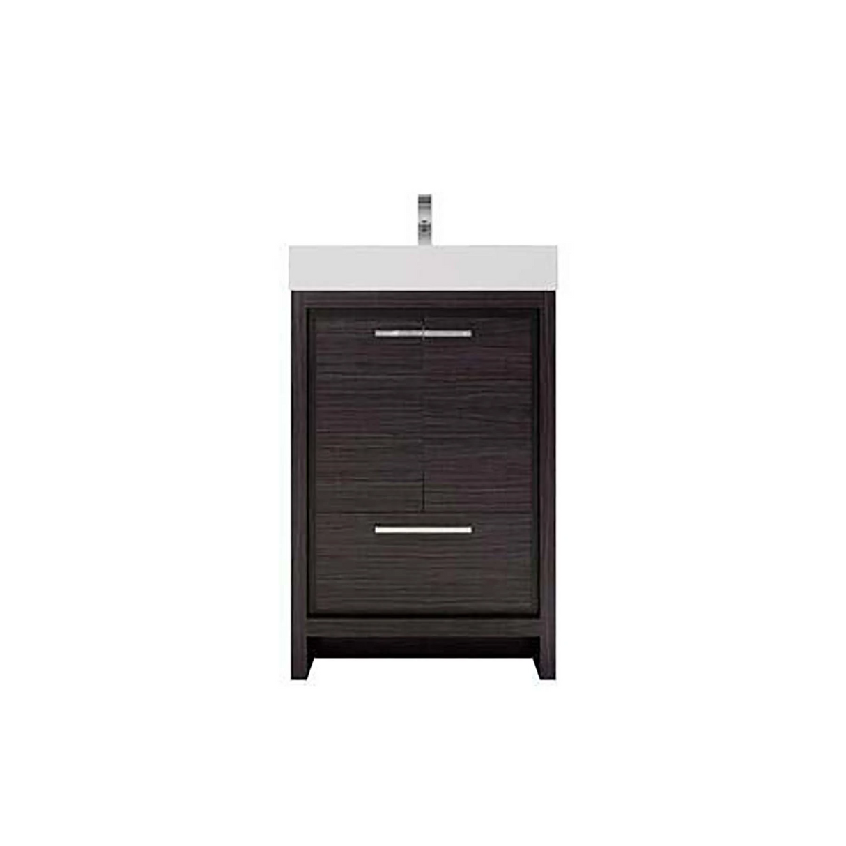 Modern Ashley Freestanding Bathroom Vanity With Acrylic Single Sink, 2 Door & Drawer