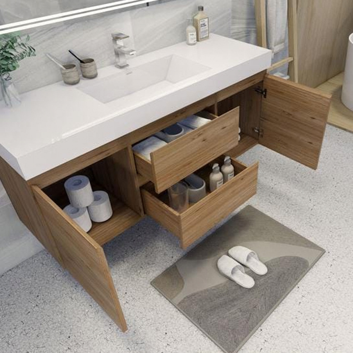 Fusion Floating / Wall Mounted Bathroom Vanity with Acrylic Sink