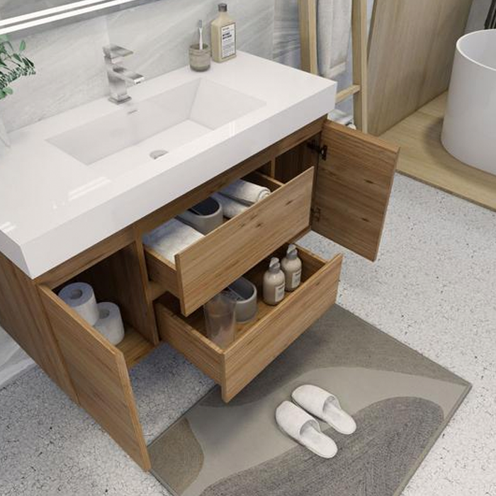 Fusion Floating / Wall Mounted Bathroom Vanity with Acrylic Sink