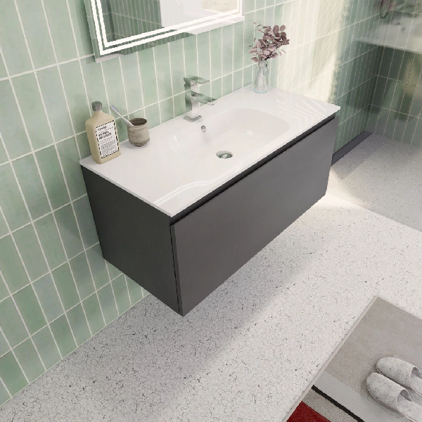 Aipo Floating / Wall Mounted Bathroom Vanity with Acrylic Sink