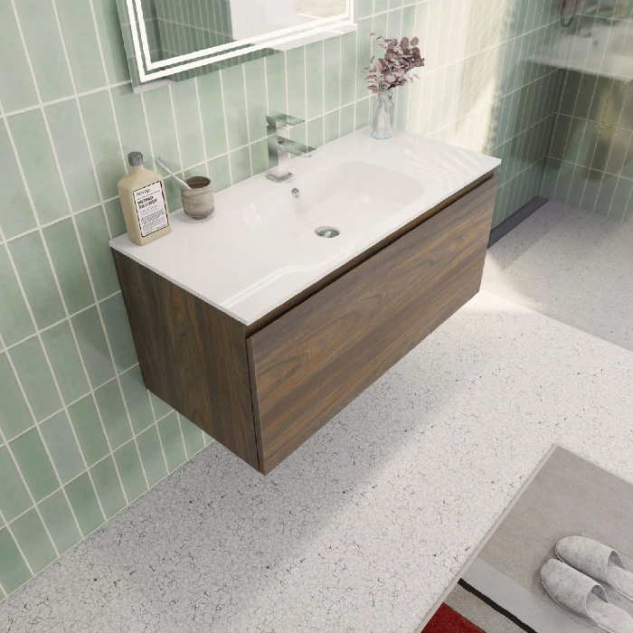 Aipo Floating / Wall Mounted Bathroom Vanity with Acrylic Sink