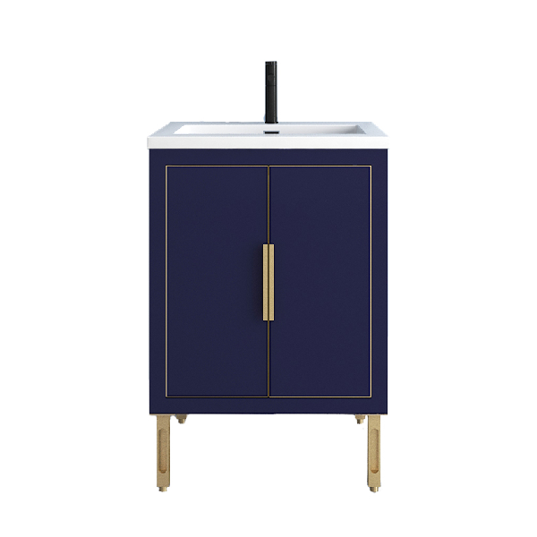 Maronite Freestanding Bathroom Vanity With Acrylic Sink Top, Doors & Drawers