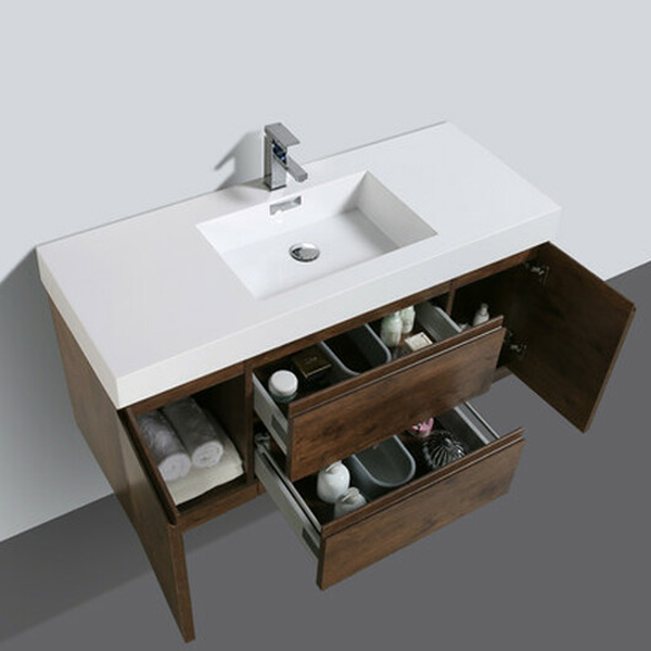 Fusion Floating / Wall Mounted Bathroom Vanity with Acrylic Sink