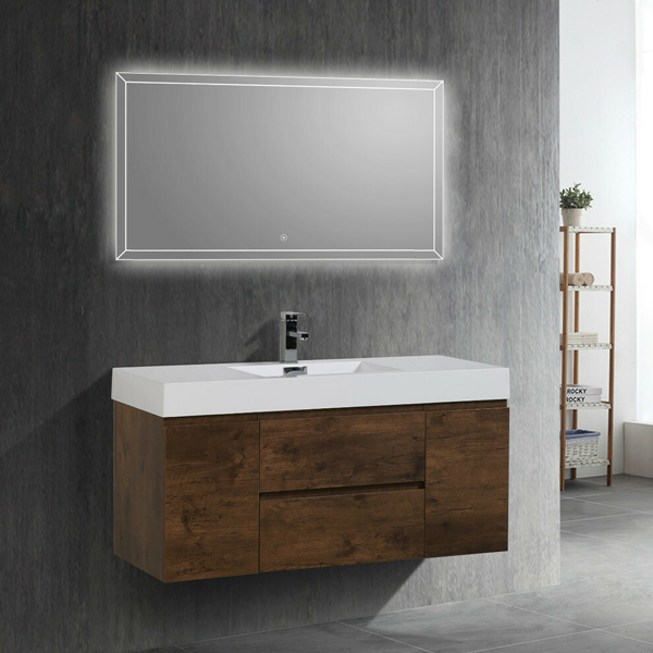 Fusion Floating / Wall Mounted Bathroom Vanity with Acrylic Sink