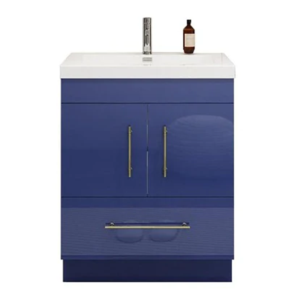 Everest Freestanding Bathroom Vanity with Acrylic Sink, Doors & Drawers