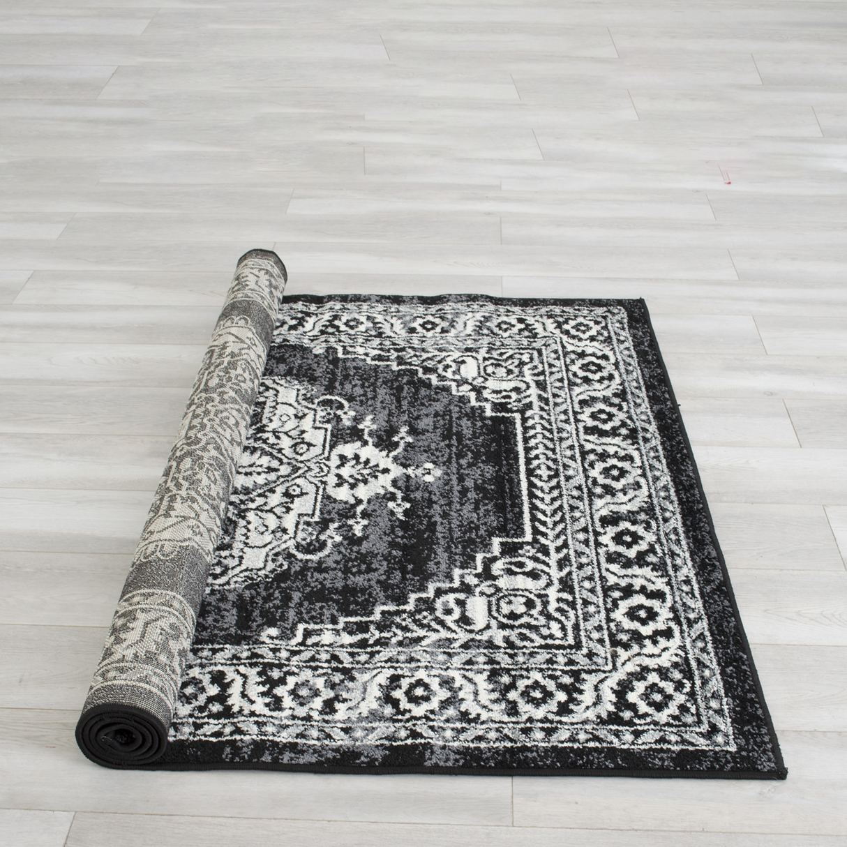 Ibiza-180 Area Rugs Black 8-X-10