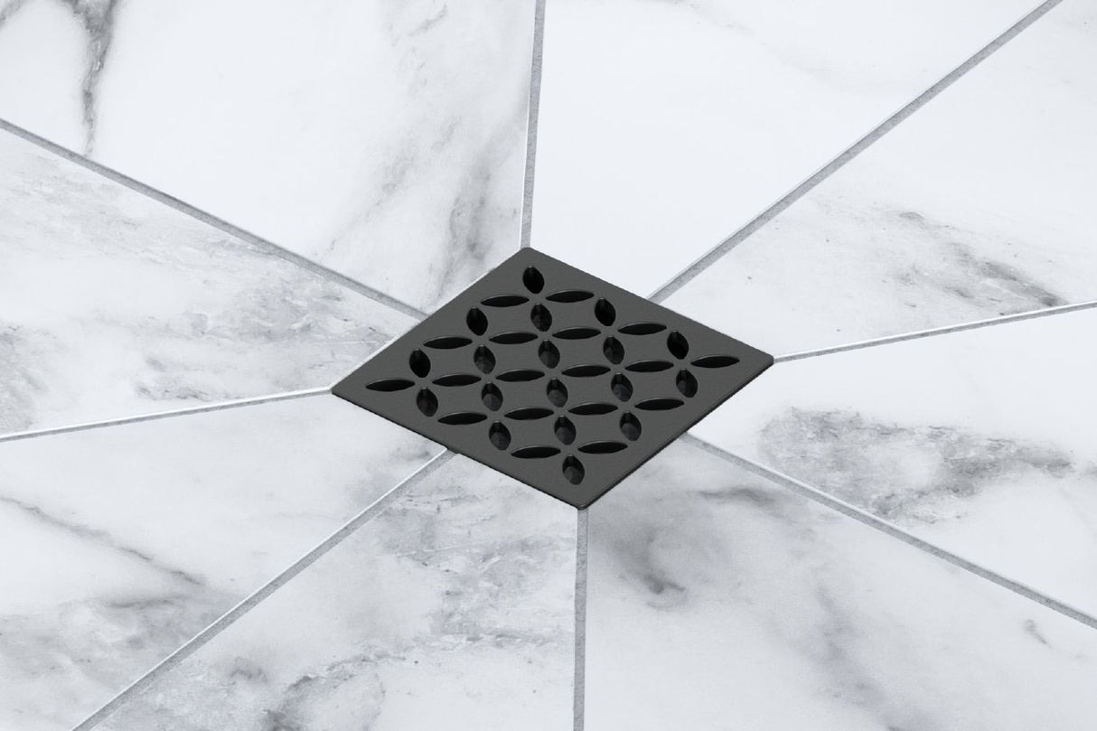 Kerdi-Drain Grate Kit 4 inch Brushed Nickel