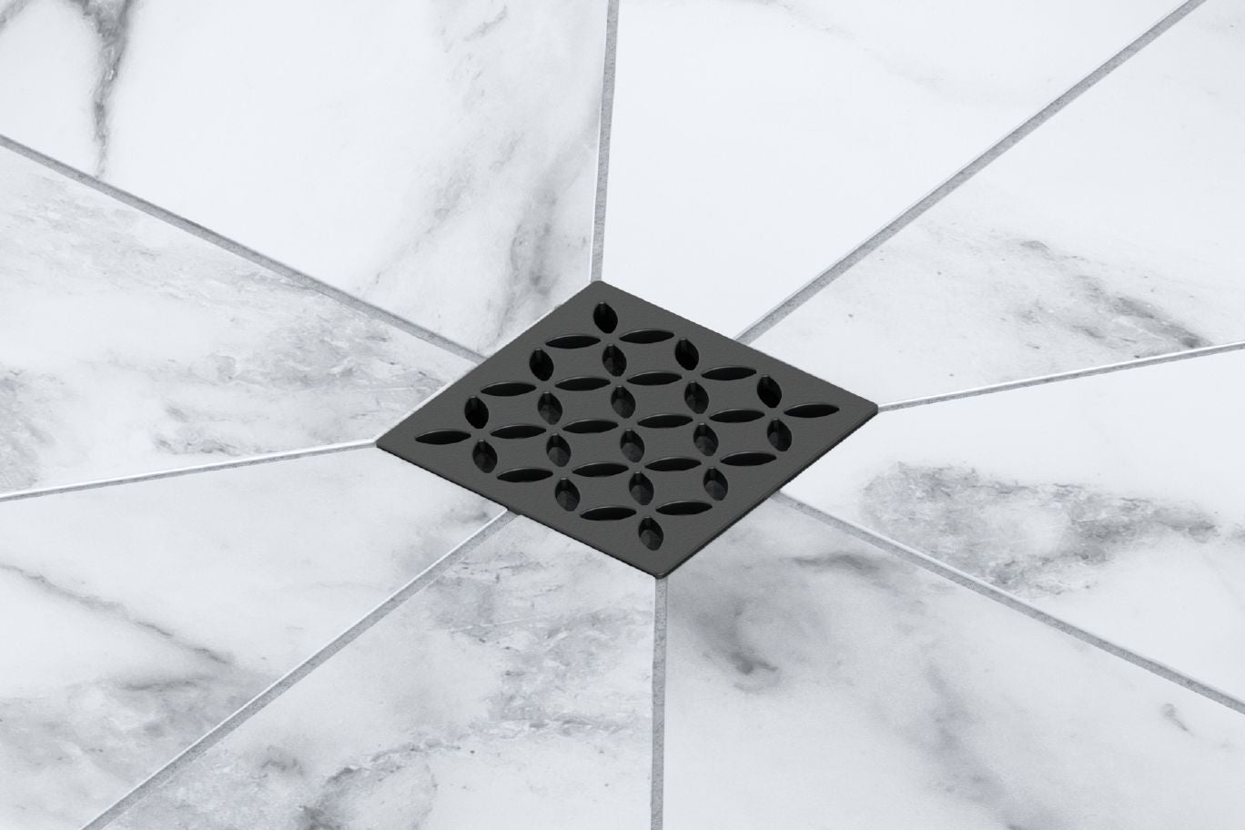 Kerdi-Drain Grate Kit 4 inch Brushed Nickel