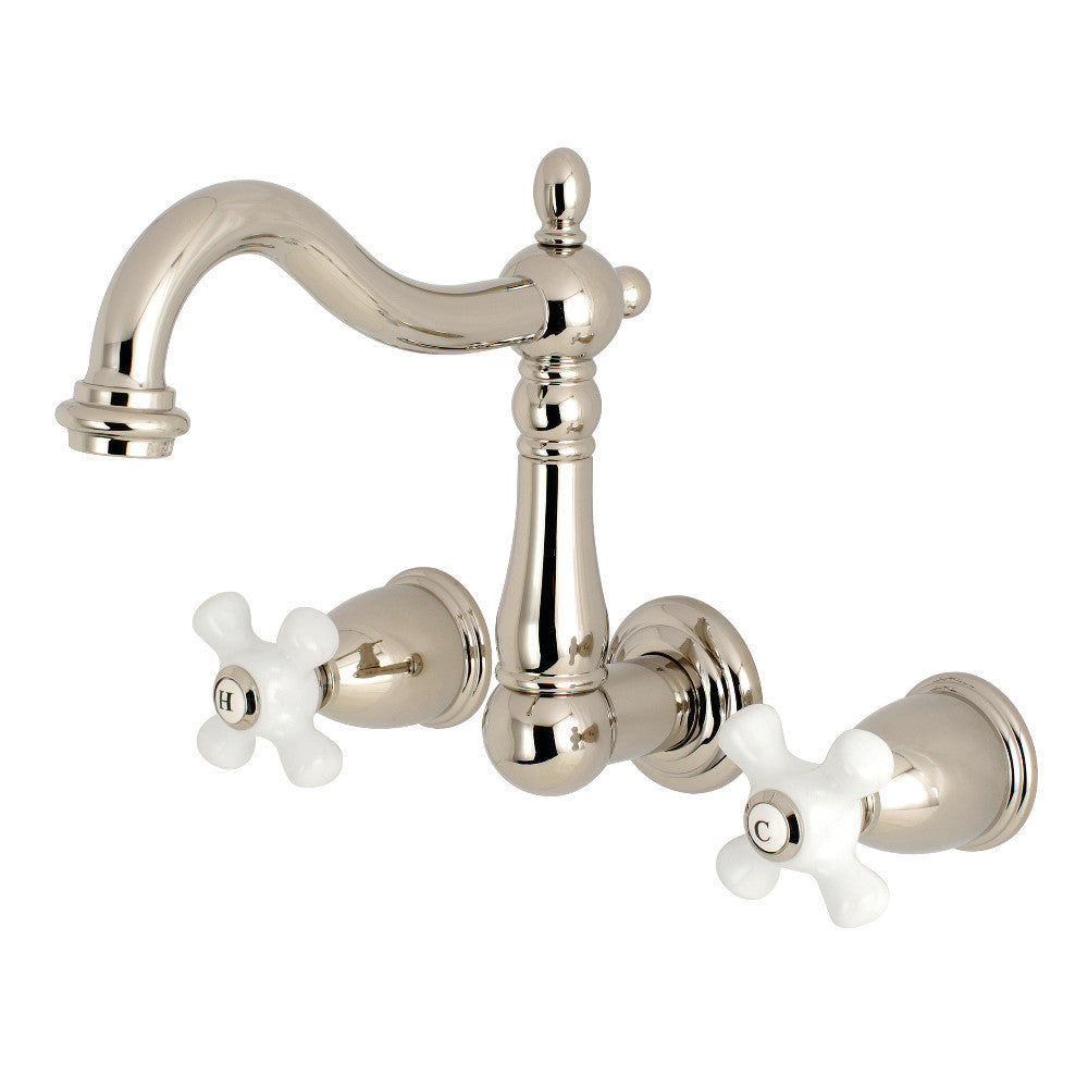 Heritage 8-Inch Center Wall Mount Bathroom Faucet