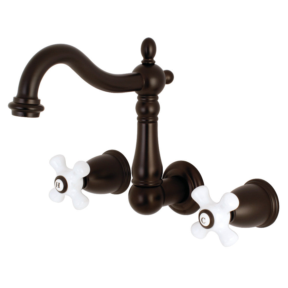 Heritage 8-Inch Center Wall Mount Bathroom Faucet