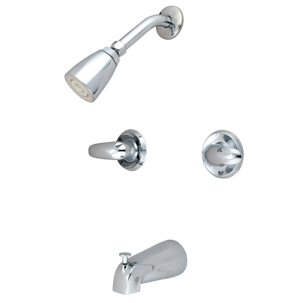 Tub And Shower Faucet With Dual Lever Handles