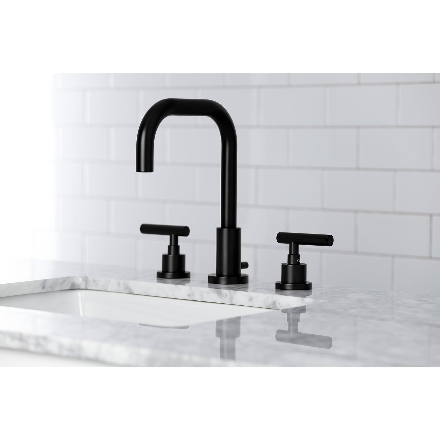 Manhattan Widespread Bathroom Faucet with Brass Pop-Up