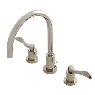 NuWave 8 In. Two-handle 3-Hole Deck Mount Widespread Bathroom Sink Faucet