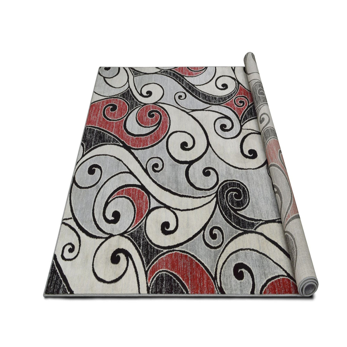 Sofia-479 Area Rugs Rectangle Scarlett Red 5-X-7