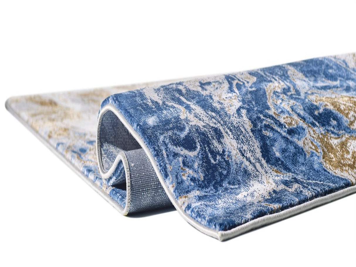 Regency-950 Area Rugs Runner Blue-Thunder 8-X-11