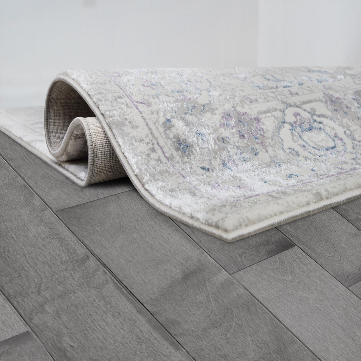 Talia-774 Area Rugs Rectangle Lavender Leaf 5-X-7