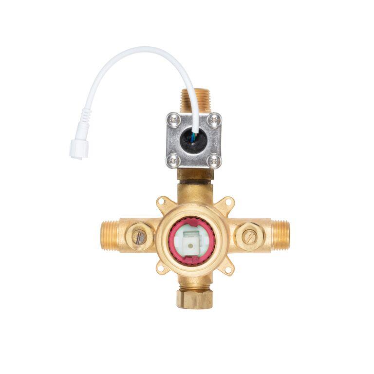 LED TruTemp Pressure Balance Valve W/ Rough-In Valve Trim Kit - 1/2" NPT - Round - Bathroom Plumbing Fixture