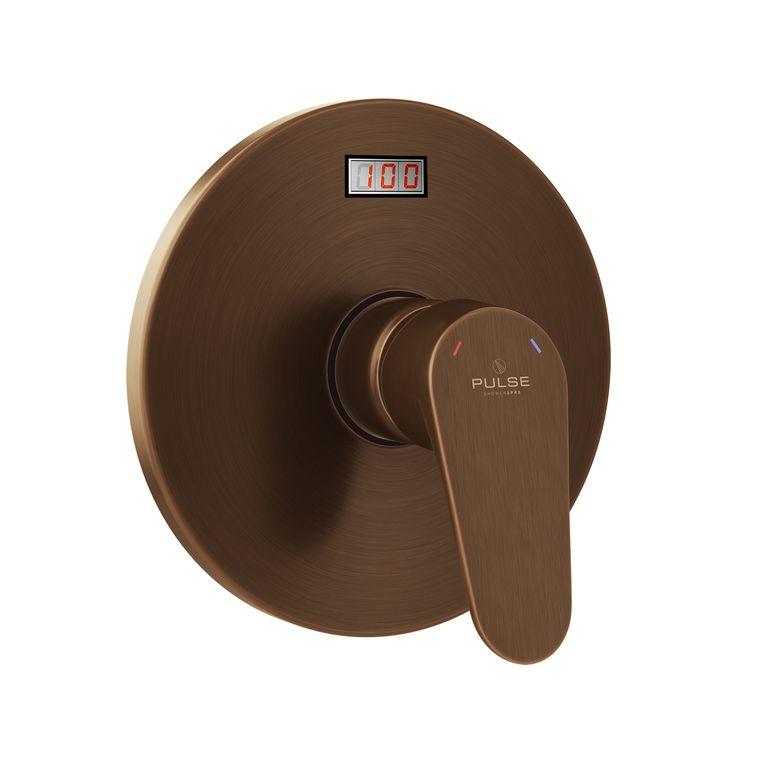 LED TruTemp Pressure Balance Valve W/ Rough-In Valve Trim Kit - 1/2" NPT - Round - Bathroom Plumbing Fixture