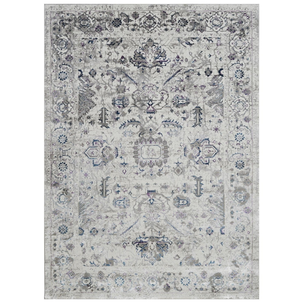Talia-774 Area Rugs Lavender Leaf 8-X-11
