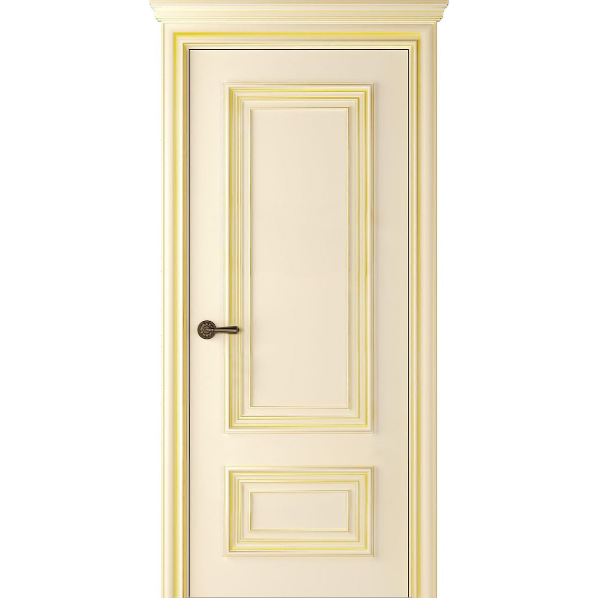 Palazzo 2 Ivory Gold Patina Modern Interior Door