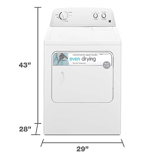 Kenmore Electric Dryer With Wrinkl Guard - White