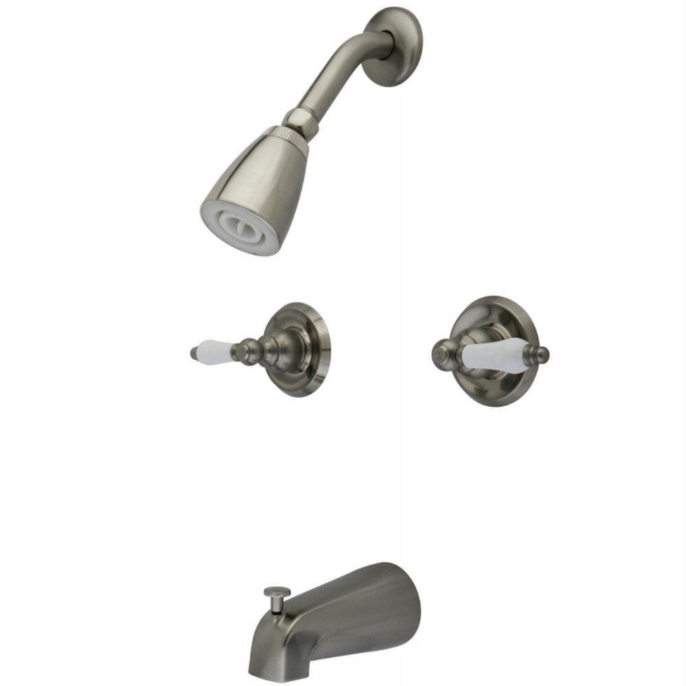 Tub and Shower Faucet With Décor Lever Handle