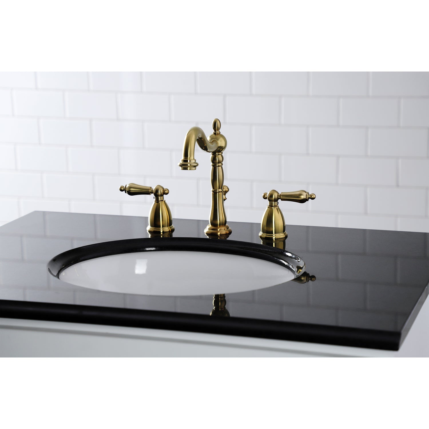 Heritage 8 inch Widespread Traditional Bathroom Faucet