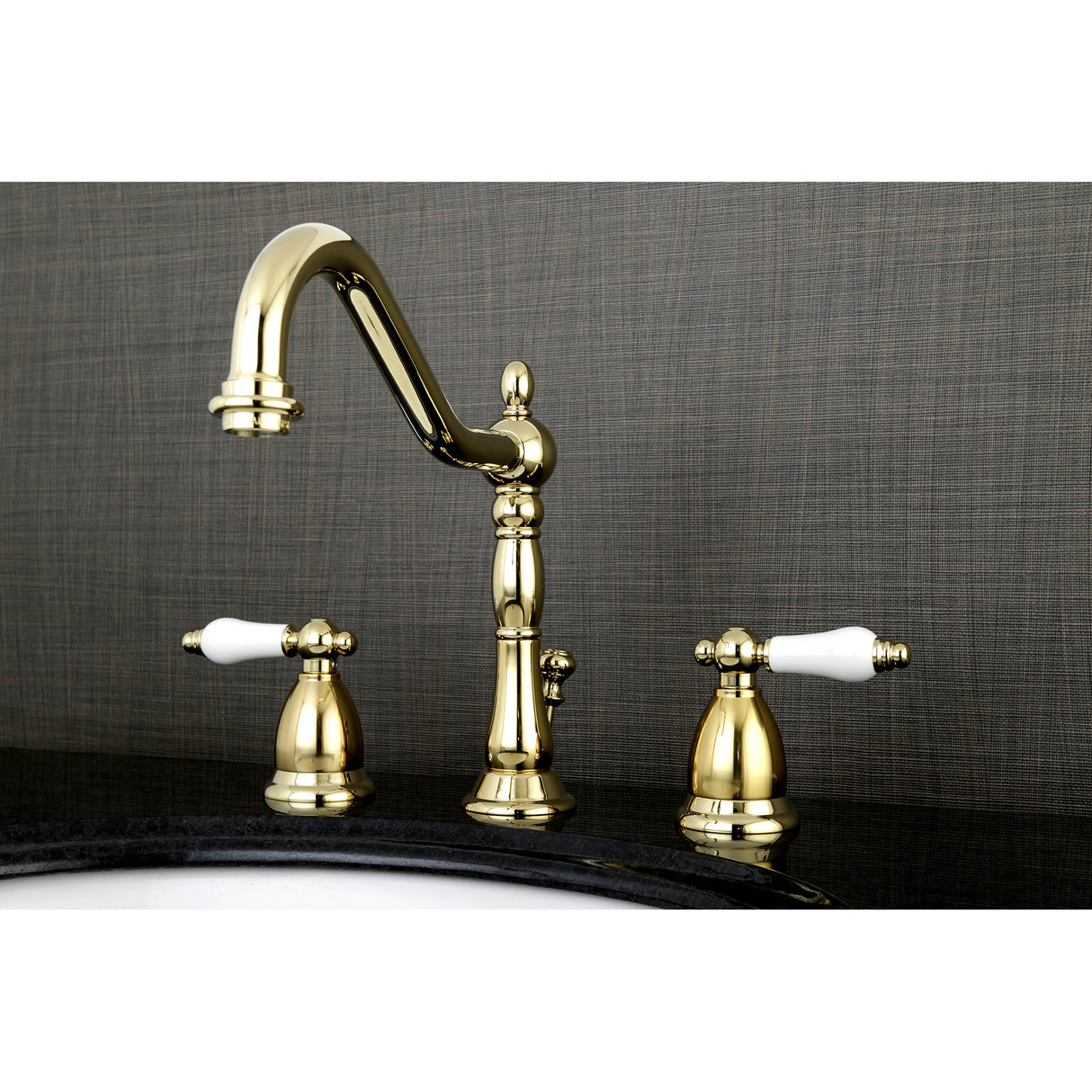 Heritage 8" Widespread Bathroom Faucet W/ Brass Pop Up