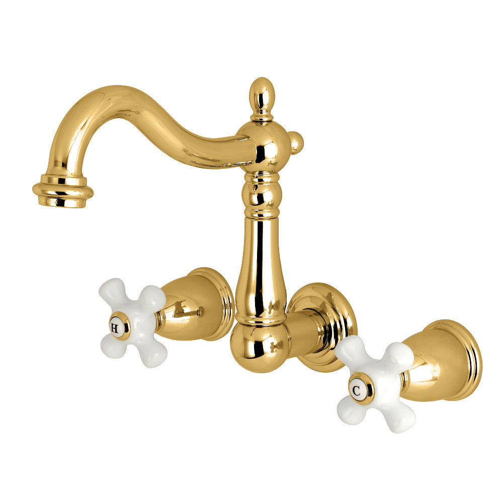 Heritage 8-Inch Center Wall Mount Bathroom Faucet