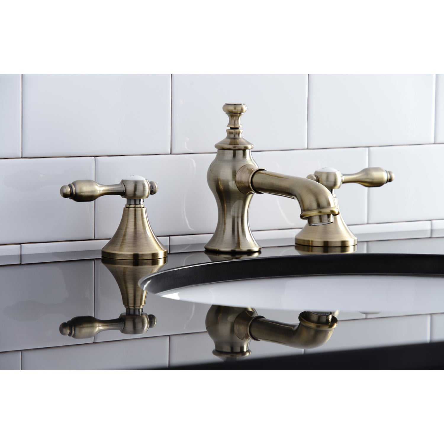 Tudor Widespread 8 Inch Bathroom Faucet