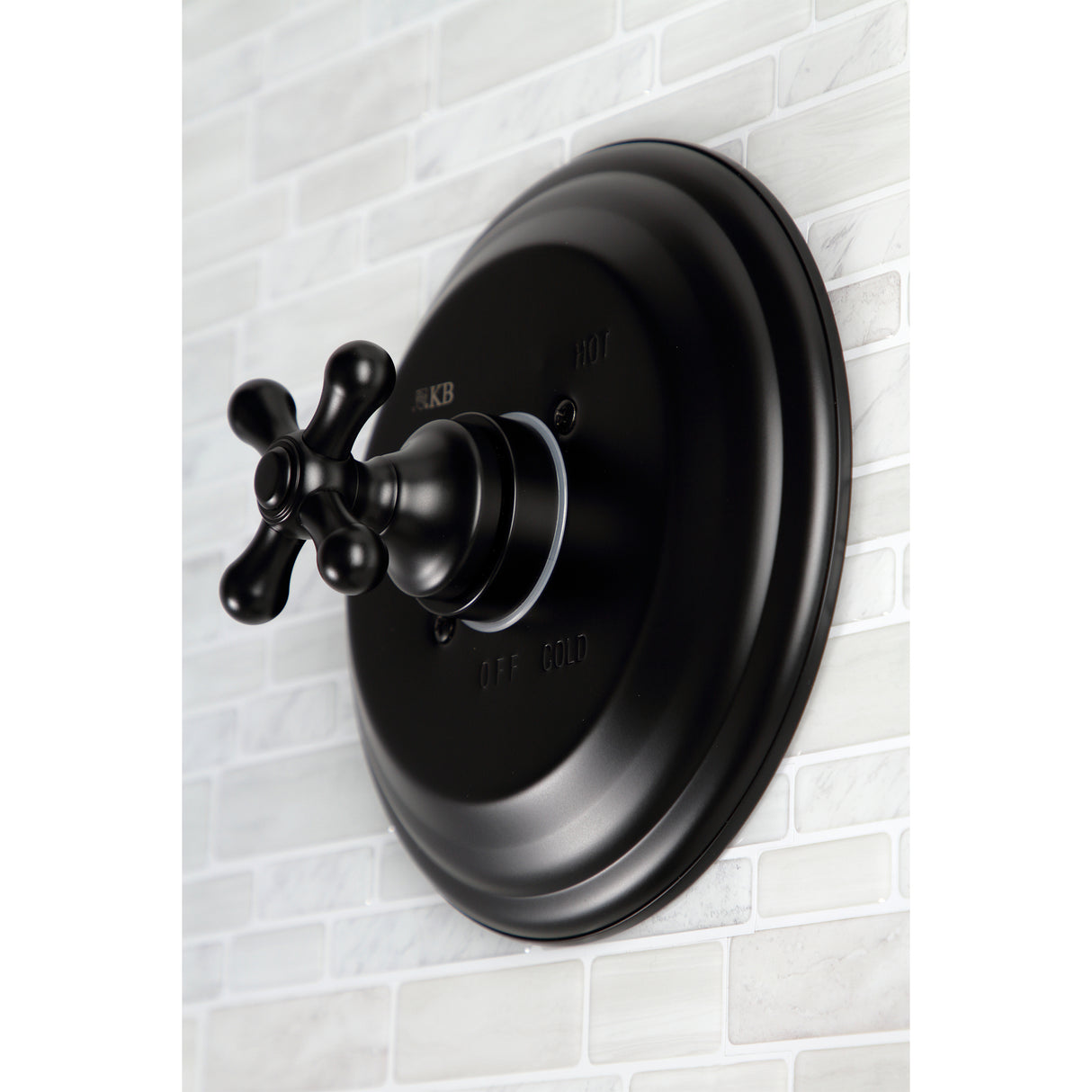 Restoration Tub And Shower Faucet With Metal Cross Handle