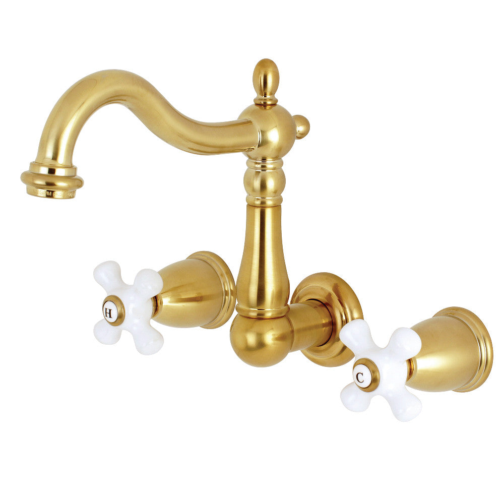 Heritage 8-Inch Center Wall Mount Bathroom Faucet