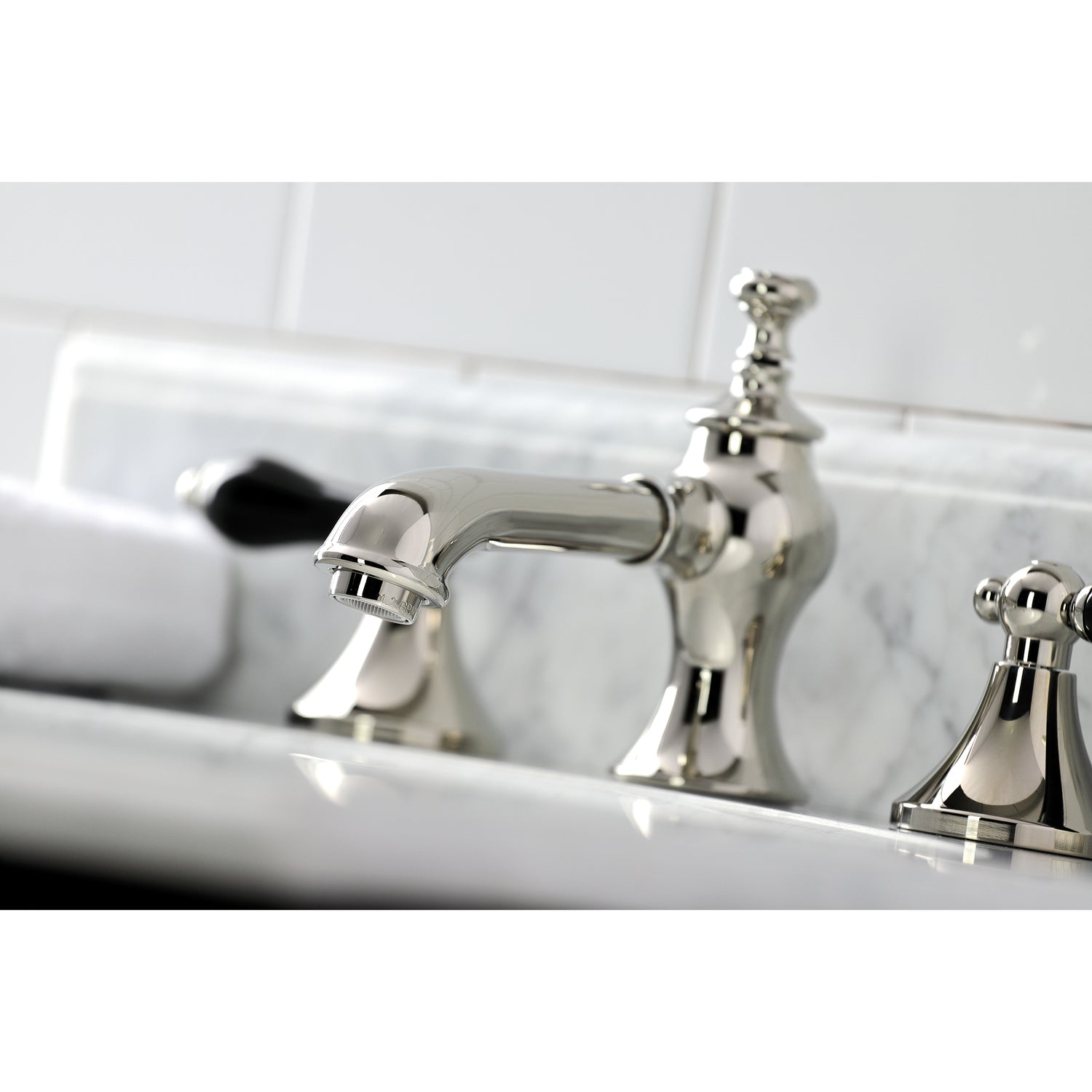 Widespread Traditional Bathroom Faucet with Brass Pop-Up